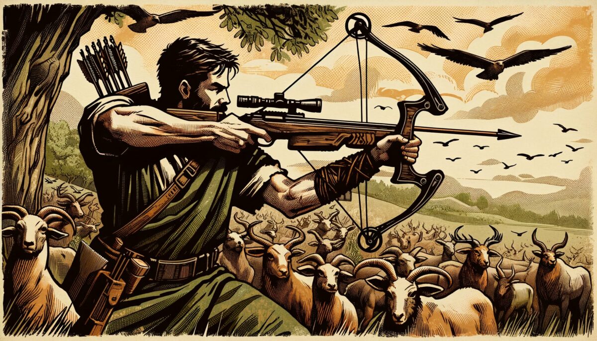 Featured image for a blog post called crossbow hunting in mythology epic tales legends.
